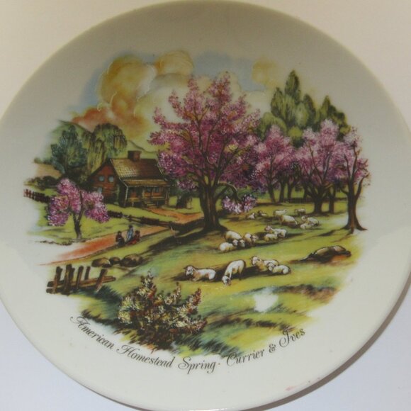 Vintage Set of 4 American Homestead 6-1/4” Four Season Plates - Picture 4 of 7